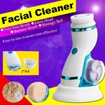 Portátil 4-em-1 Cuidados de Beleza Elétrico Massageador Facial Limpador Limpador