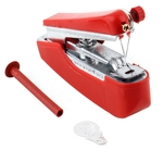 Portátil Cor Red Mini Hand-held Máquina De Costura Para A Roupa Tecidos