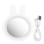 Portátil de carregamento USB Maquiagem Espelho LED Fill Luz bonito espelho de maquilhagem Tool (Branco)