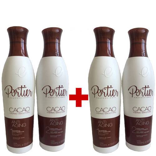 Portier Cacao 2 Kits Escova Progressiva - 4x1000ml