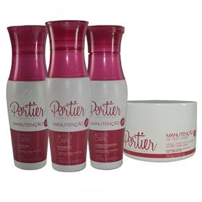 Portier Kit Manutenção - Shampoo, Condicionador, Máscara e Leave-in
