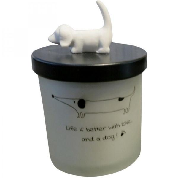 Pote Decorativo Cute Dog 8cm X 12,5cm Urban Branco