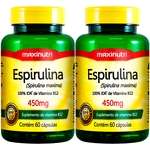 2 Potes Espirulina 450mg 60 cápsulas Maxinutri