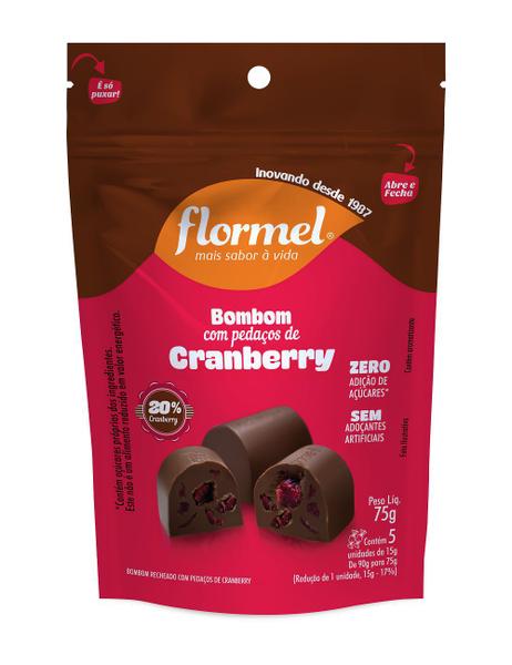 Pouch Bombom com Pedaços de Cranberry - Flormel