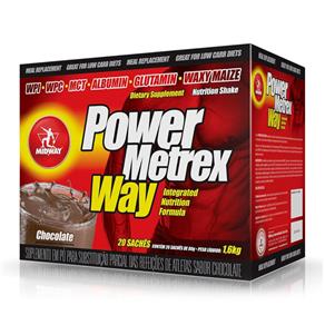 Power Metrex Way C/ 20 Sachês 1,6 Kg - MidWay - Chocolate