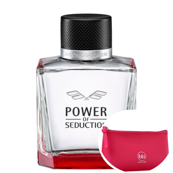 Power Of Seduction Antonio Banderas EDT - Perfume Masculino 200ml+Beleza na Web Pink - Nécessaire