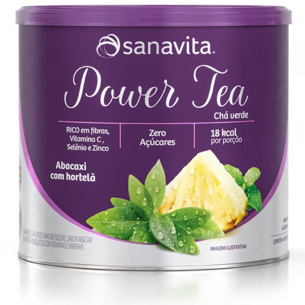 Power Tea Chá Verde Abacaxi com Hortelã 200g Sanavita