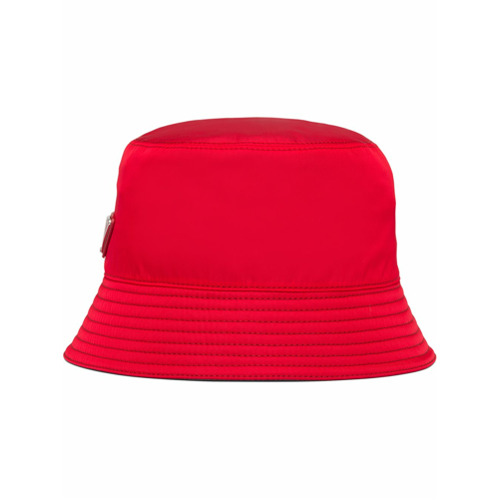 Prada Chapéu com Placa de Logo - Vermelho