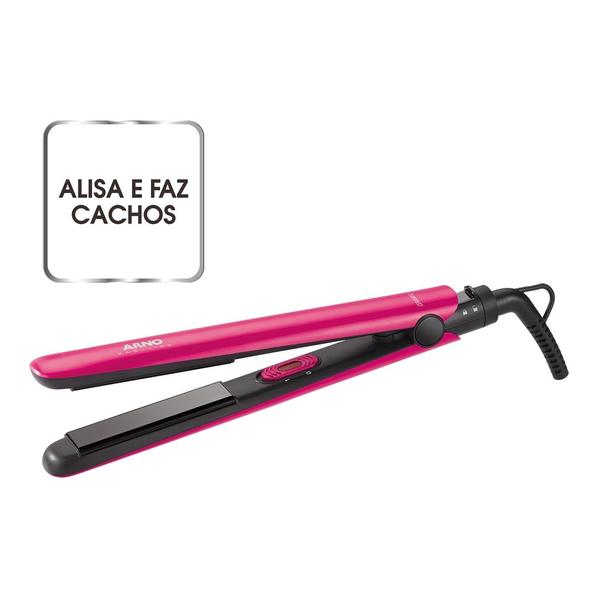 Prancha de cabelo Arno bivolt rosa EasyLiss