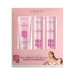 Pré Shampoo Proteína Condicionante 150ml + Shampoo E Condicionador De Quartzo 250ml Boca Rosa Hair Cadiveu C/3