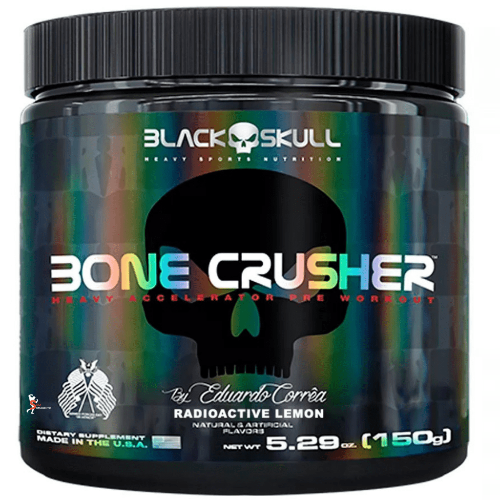 Pré-Treino Bone Crusher 150G - Black Skull (Radioactive Lemon)