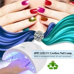 Prego 48W LED UV Cordless Lamp recarregável Nail secador Gel LED Máquina Lamp Unhas As unhas dos pés