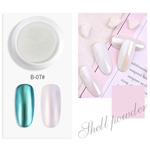 Prego Glitter Pó Pérola Shell Shimmer pó DIY Nail Pigment Pearl Powder Venda quente