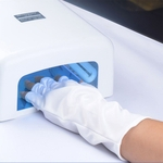 Pregue Luvas Cuidados Anti UV para UV Light Lamp Proteção prego secador Ferramenta de Fototerapia Nail Art Manicure Proteção Glove 1 par Redbey