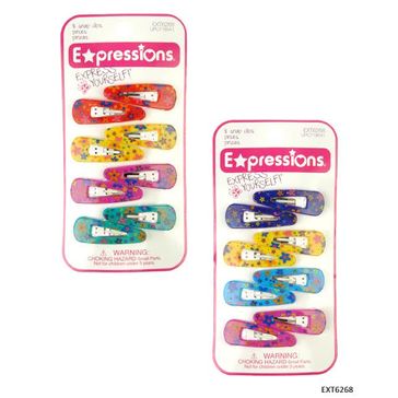 Prendedor de Cabelo Expressions Colorido com 8 Unidades EXT6270