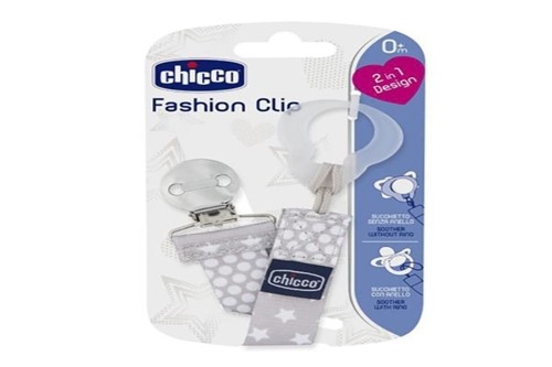 Prendedor de Chupeta Fashion Clip Neutro - Chicco