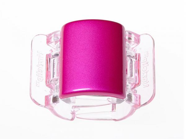 Prendedor para os Cabelos Peralised Plain - Cor Hot Pink With Clear Pink - Linziclip