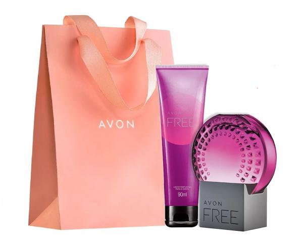 Presente Avon Free Feminino Deo Parfum e Loção Hidratante