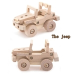 Presente da Trend DIY criativos do brinquedo de madeira Edif¨ªcio Jeep Kit Crian?as