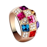 Presente de anivers¨¢rio Design Anel Mulheres High Class Crytal Zircon dedo anelar Fine Jewelry