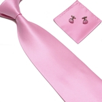 Presente do dia 4pcs Men Silk gravata Laço bolso Abotoaduras Quadrado Set Namorados
