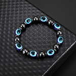 Presente do dia Black Stone Eye-padrão pulseira magnética Exquisite corda Beads ornamento dos Namorados
