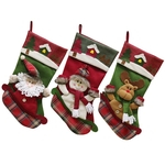 Presente Doce Kawaii Christmas Stocking roupa de Papai meias de Natal Bolsas