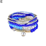 Presente Original Multilayer Rhinestone Pendant Beads Bracelet Presente De Aniversário Para Mulheres