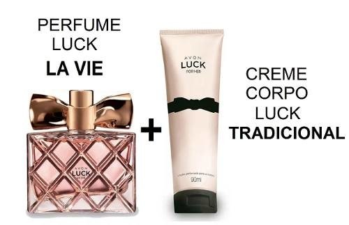 Presente Perfume Avon Luck La Vie 50Ml + Creme Luck 90Ml