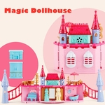 Presente Toy miniatura princesa Magia Deformed Castelos DIY DollHouse Natal