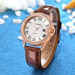 Presentes Rhinestone Leather relógio de cristal Vestido de pulso de quartzo para Mulher das senhoras