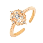 Presentes utilizável Rose Gold abertura do anel oco Mulheres moda jóias mão europeu e americano de Natal Popular