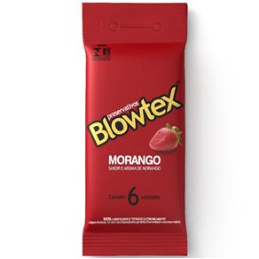 Preservativo Blowtex Action Aromatizado Morango 6 Unidades