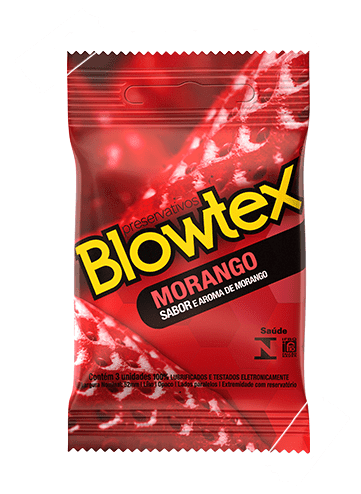 Preservativo Blowtex com Sabor Morango - 5456