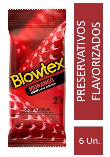 Preservativo Blowtex Morango C/ 6 Unidades