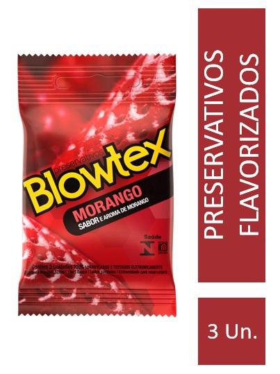 Preservativo Blowtex Morango C/ 3 Unidades