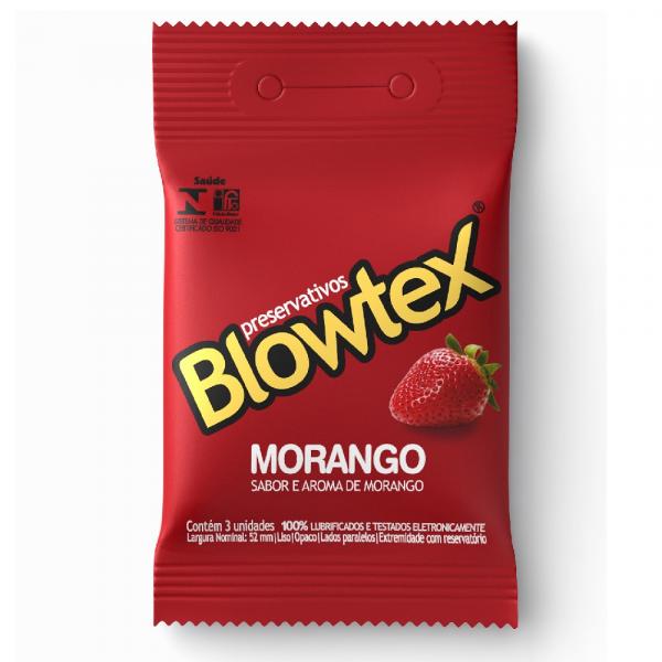 Preservativo Blowtex Morango 3 Unidades - BLOWTEX