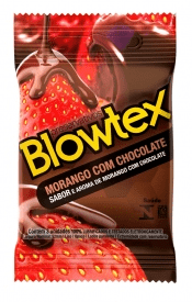Preservativo Blowtex Sabor Morango com Chocolate 3Un.