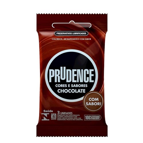 Preservativo C S Chocolate com 3 Unidades Prudence