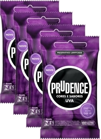 Preservativo com Sabor Uva (3 Un) Prudence - Boutique Apimentada