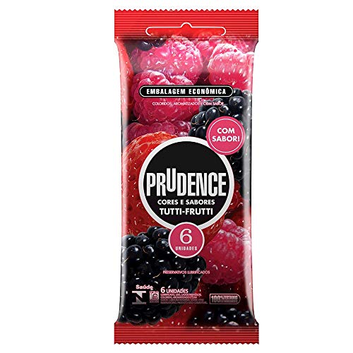 Preservativo Cores e Sabores 6 Unidades Prudence - Tutti Frutti - U