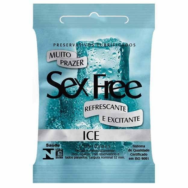 Preservativo Ice com 3 Unidades - Sex Free