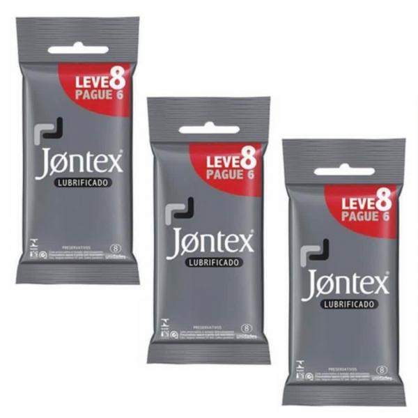 Preservativo Jontex Lubrificado Leve 8 Pague 6 (Kit C/ 03)