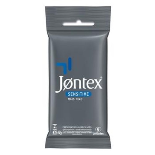 Preservativo Jontex Lubrificado Sensitive 6 Unidades