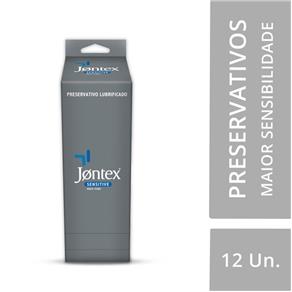 Preservativo Jontex Lubrificado Sensitive C/3 - Display C/ 12 Unidades