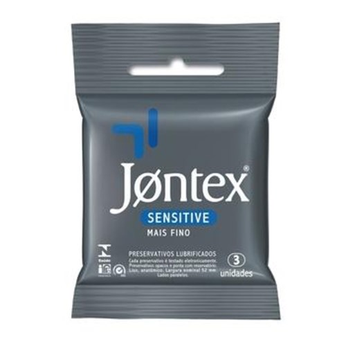 Preservativo Jontex Lubrificado Sensitive 3 Unidades
