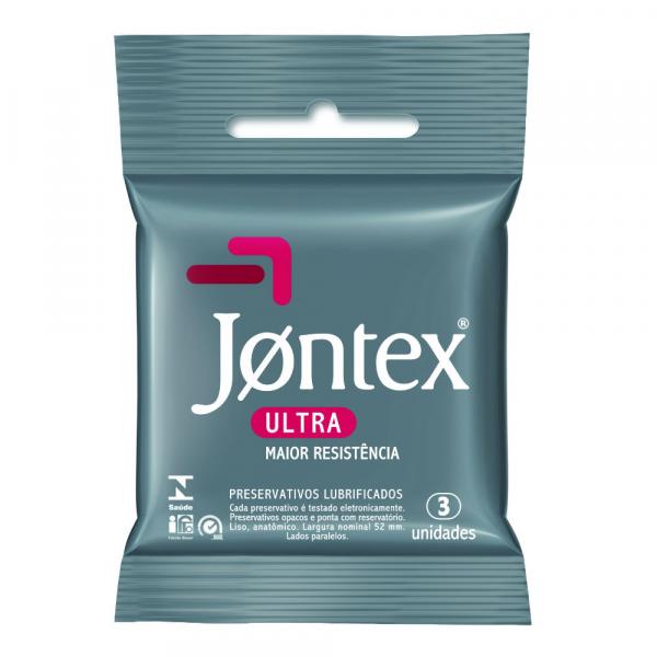 Preservativo Jontex Lubrificado Ultra 3 Unidades - JONTEX