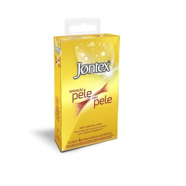 Preservativo Jontex Pele com Pele 4 Unidades