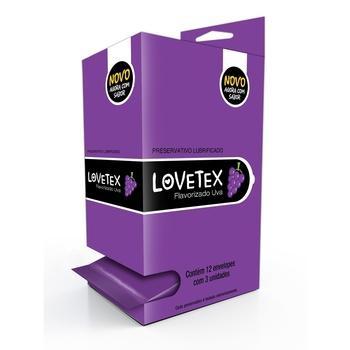 Preservativo Lovetex Lubrificado Sabor Uva Display