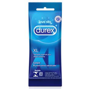Preservativo Lubrificado Durex XL – 6 Unidades